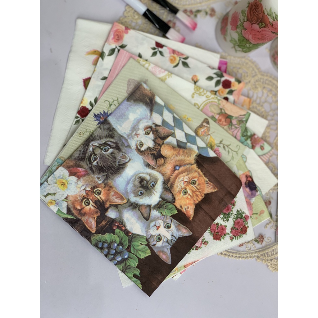Khăn giấy ăn decoupage