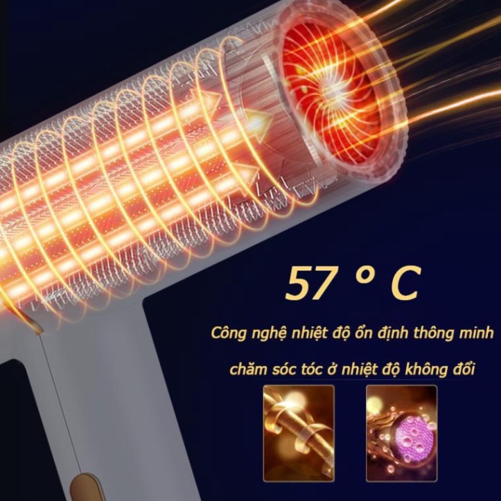 Máy sấy tóc 2 chiều nóng lạnh công suất lớn Concept, máy sấy tóc ion âm, chăm sóc tóc mềm mượt-CN29