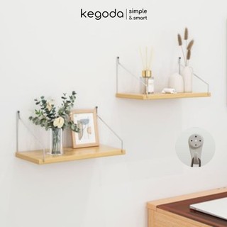 Combo 2 Kệ Gỗ Trang Trí Treo Tường Không Cần Khoan Thương Hiệu KEGODA, Nhiều màu, Nhiều Kích Thước