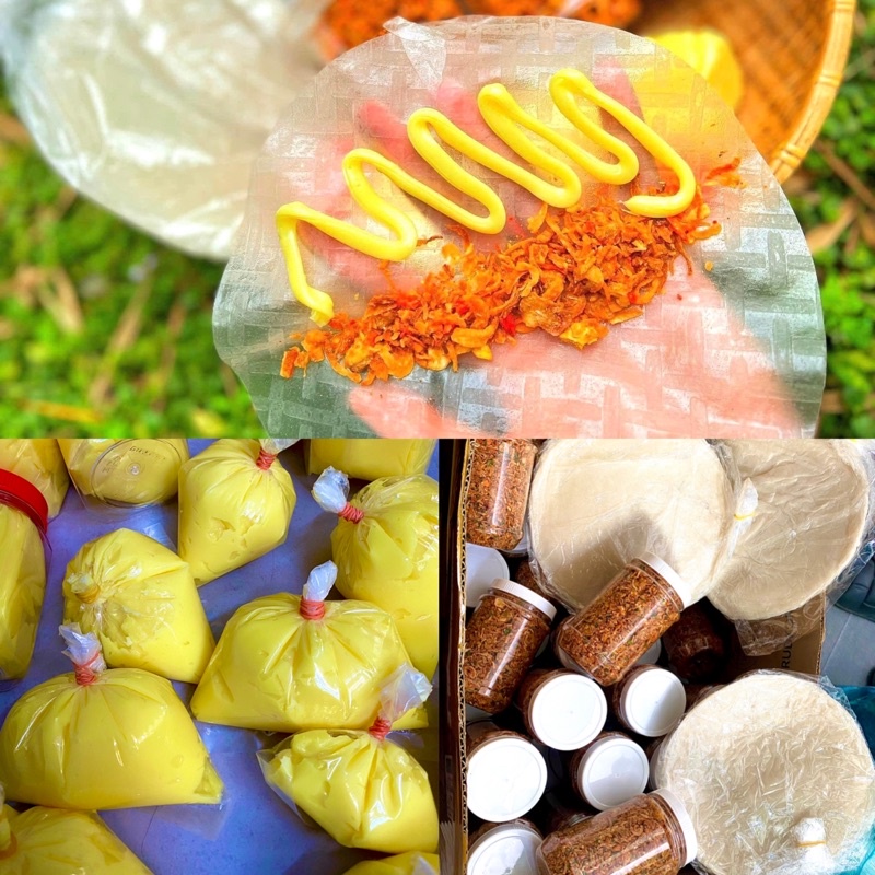 Combo Bánh tráng phơi sương + Muối tôm hành phi loại ngon - Đặc sản Tây Ninh ăn vặt  Hello Oăn Đây