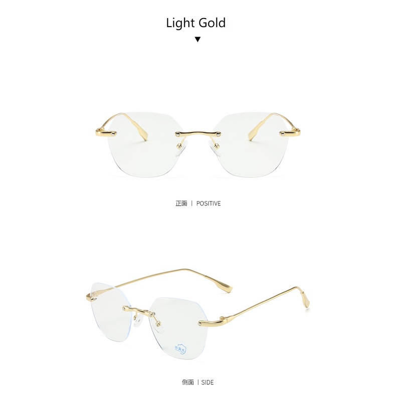 Kính Mát Tròng Đa Giác Gọng Kim Loại Chống Bức Xạ Cho Nam Và Nữ