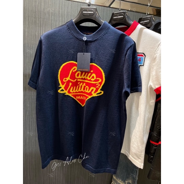 Áo phông len - Louis Vuitton x Human Made - LV Lệ Vi Love trái tim