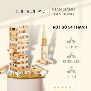 Trò chơi rút gỗ 54 thanh - Bộ đồ chơi rút gỗ mini phát triển tư duy cho bé