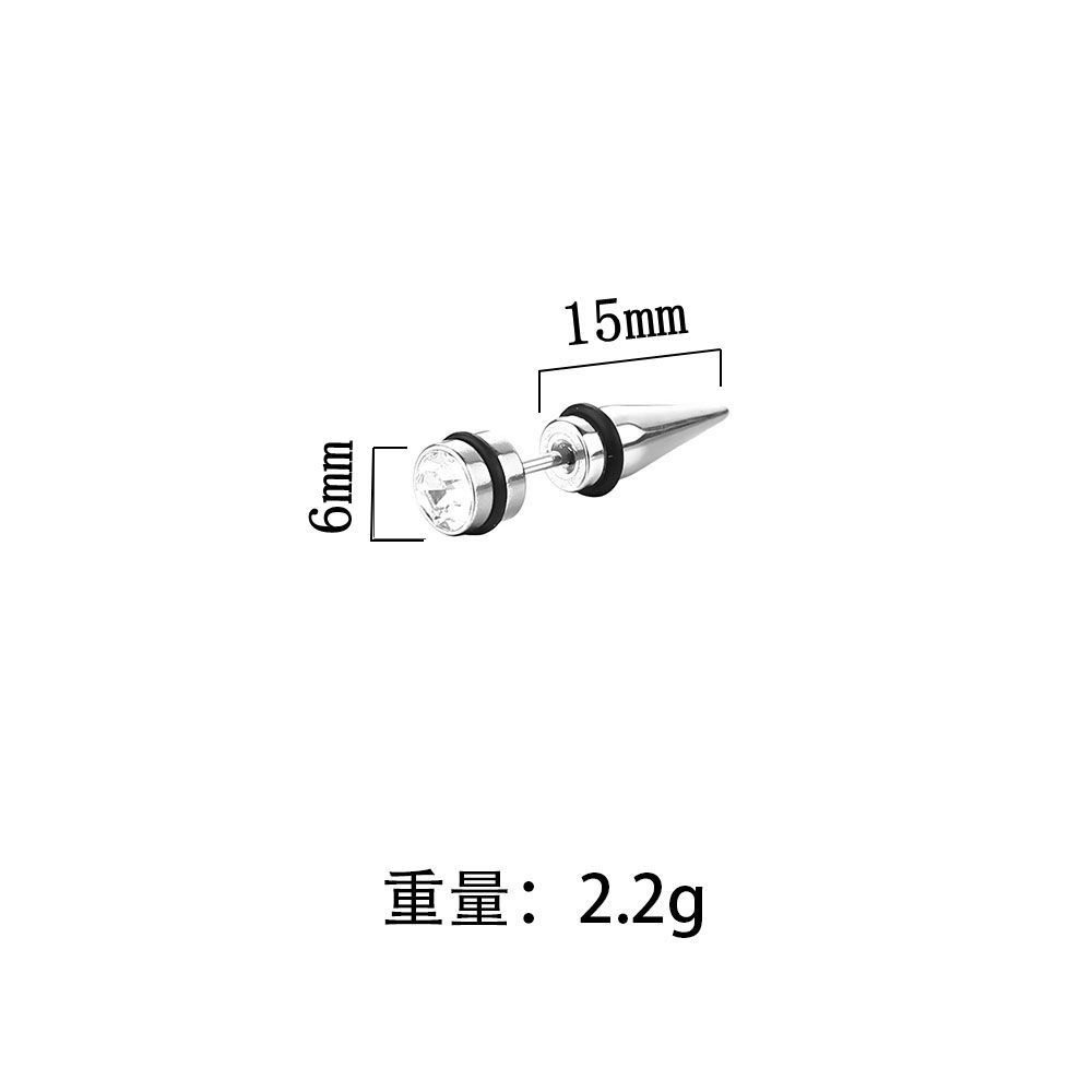Hoa tai đính đá chất liệu thép không gỉ - Bông tai đinh cá tính KT016