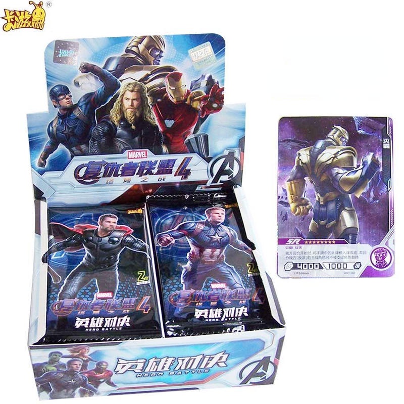 Bộ Sưu Tập Thẻ Bài Avengers Người Nhện Người Sắt Captain America Phiên Bản Sưu Tầm Chính Hãng