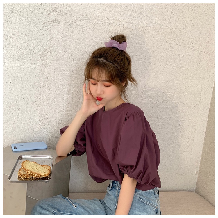 Áo Sơ Mi Nữ Lamise Tay Lỡ Phong Cách Basic Hàn Quốc