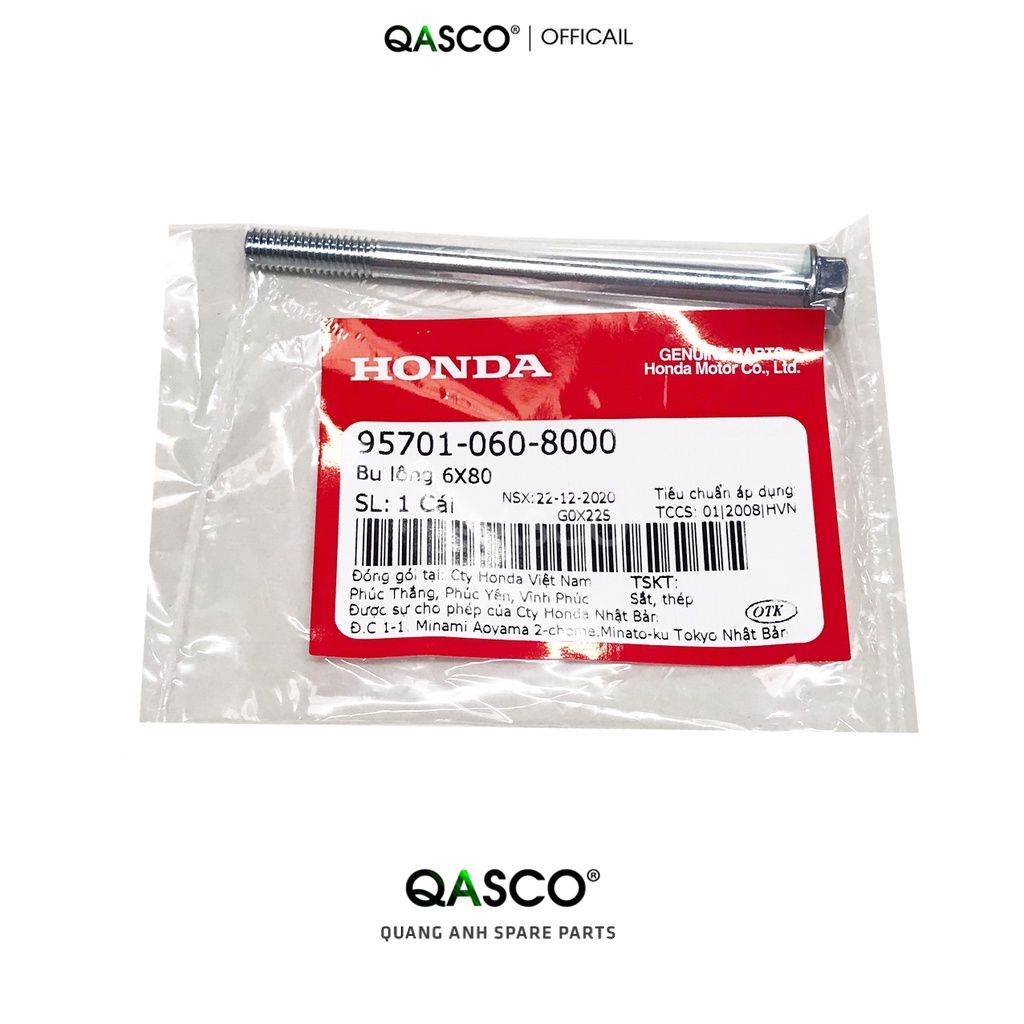 (957010608000)Bu lông HONDA 6x80 dùng chung nhiều xe (385)