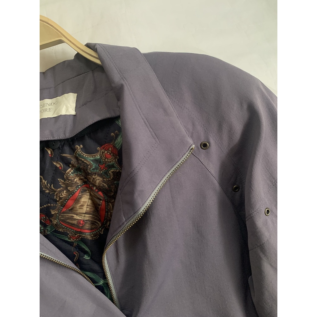 Áo khoác trench coat M86 khóa zip nút bấm tay phồng lót trong tháo rời được có độn vai 2hand Hàn si tuyển ảnh thật