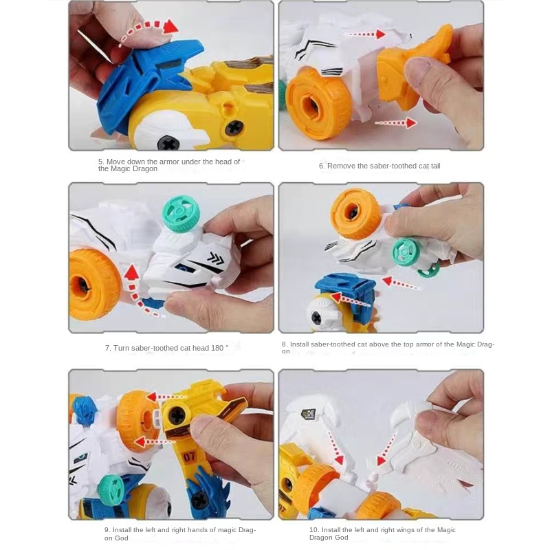 Đồ Chơi Lắp Ráp Khủng Long Biến Hình 2 Trong 1 Cho Bé