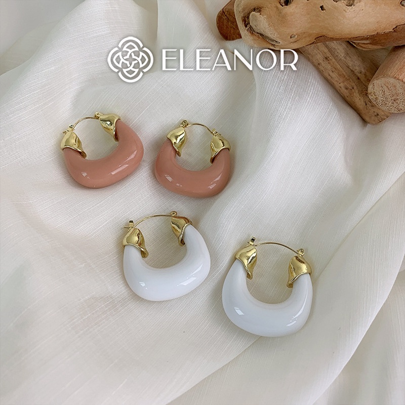 Bông tai nữ Eleanor Accessories thiết kế chữ U viền trơn phụ kiện trang sức 5131