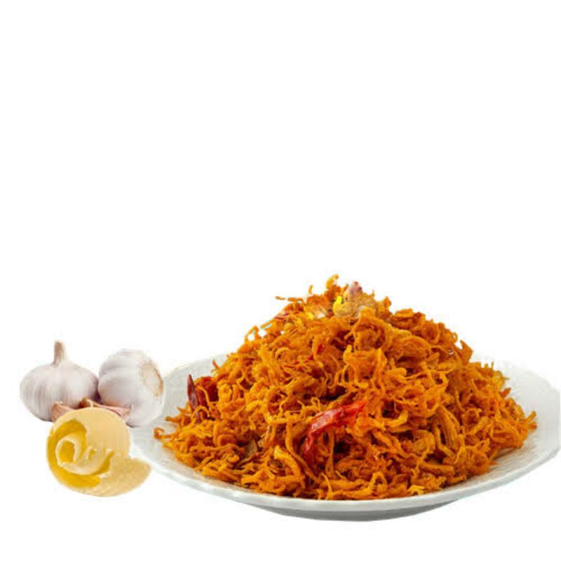 KHÔ GÀ BƠ TỎI hũ, túi Zip 200, 300g thơm ngon nhà làm, đảm bảo chất lượng