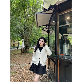 Cardigan cổ tim len mềm C'est la vie