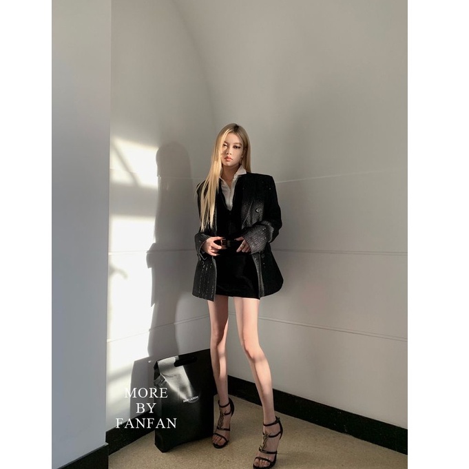 Đầm Sơ Mi Ngắn Giả Hai Lớp Tay Phồng Dài Thời Trang Thu Đông 2022