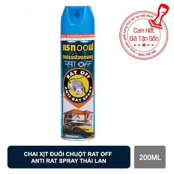 Chai Xịt Đuổi Chuột Rat Off Anti Rat Spray 200ml -Thái Lan Cực Kì Hiệu Quả Luôn