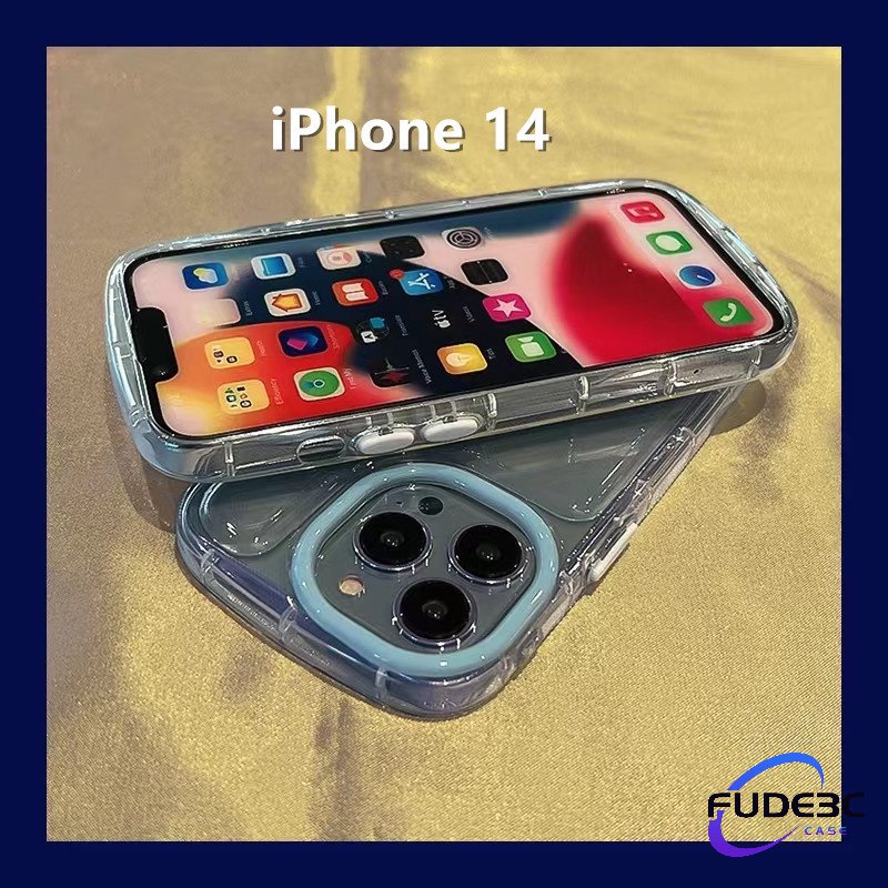 Ốp Điện Thoại Silicon Mềm Trong Suốt Có Túi Khí Chống Sốc Bảo Vệ Ống Kính Máy Ảnh Cho iPhone 14 13 Pro Max 14Plus