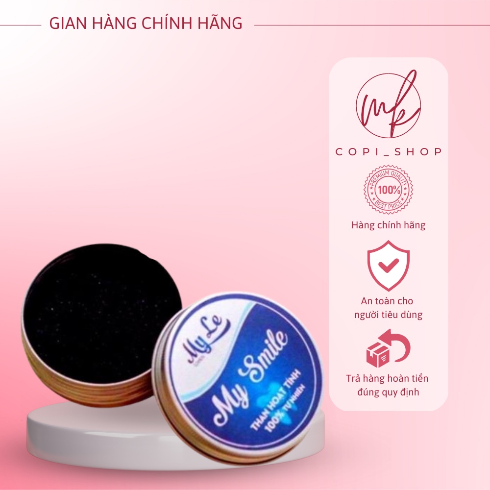 Tẩy trắng răng, làm trắng răng bằng than hoạt tính My Smile - 100% từ thiên nhiên an toàn ✯ ✯ ✯ Cam Kết Sản Phẩm Chất .