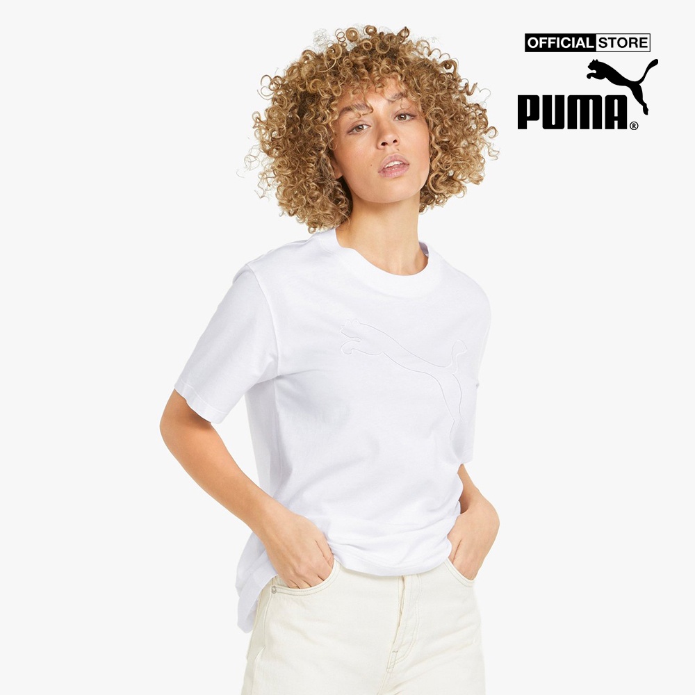 PUMA - Áo thun nữ tay ngắn phom suông hiện đại HER 847090-02