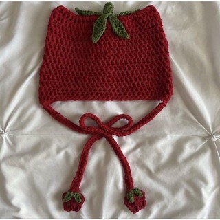 Mũ len handmade trái cây y2k
