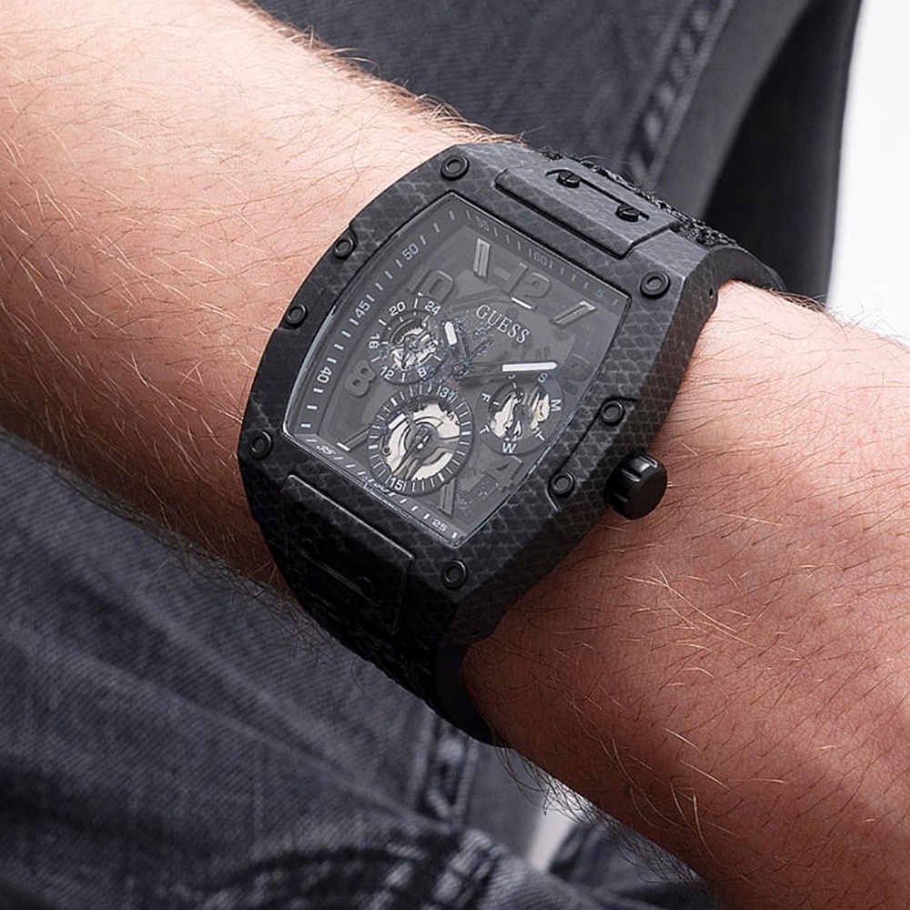 ĐỒNG HỒ NAM GUESS BLACK AND GREY MARBLE MULTIFUNCTION