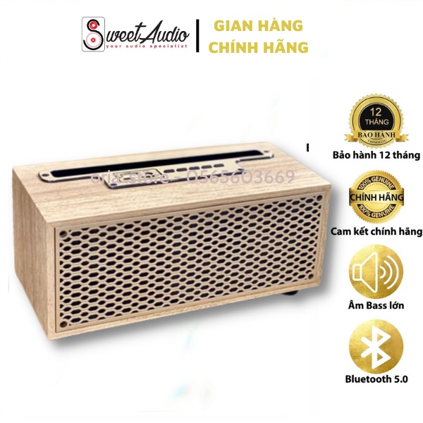 Loa Bluetooth XM5-H Vỏ Gỗ Công Suất 10w- Loa Laptop PC Tivi Có Jack Tai Nghe 3.5 USB Thẻ Nhớ -ORIA STORE CS1