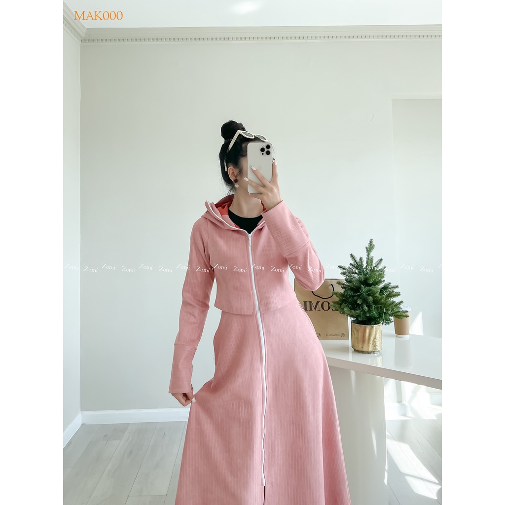 Áo khoác chống nắng dáng dài kiểu dáng croptop che phủ tốt đặt may theo số đo thiết kế ZOMI MAK000