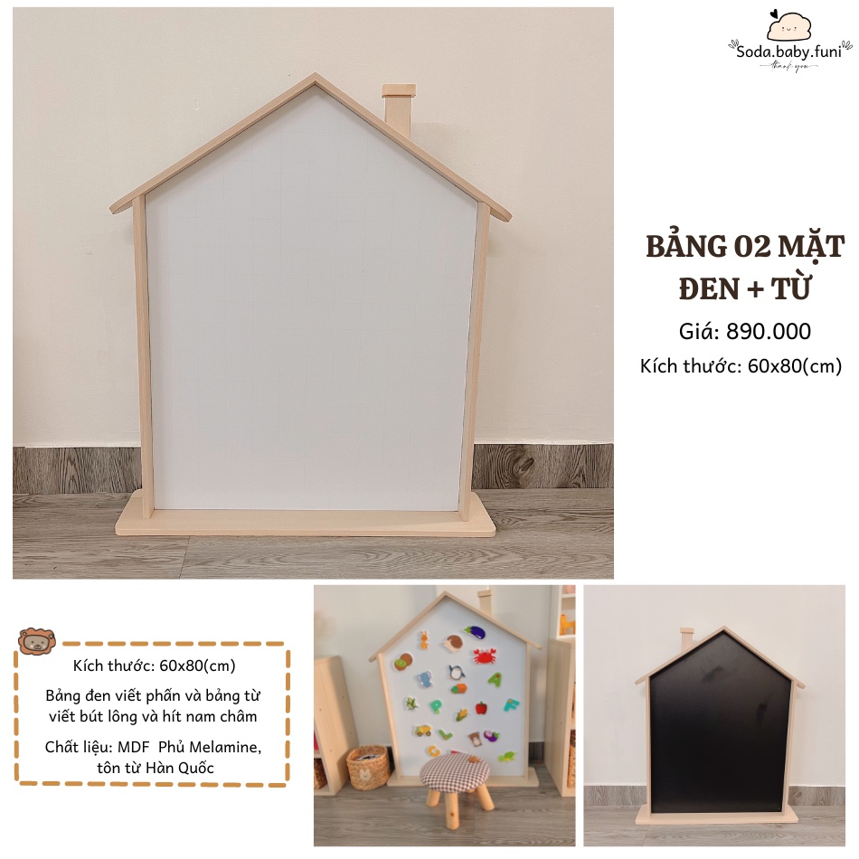 60x80cm Bảng vẽ từ tính, bảng từ cho con học vẽ - viết, đếm số, bảng viết phấn, nam châm, sticker bảng từ