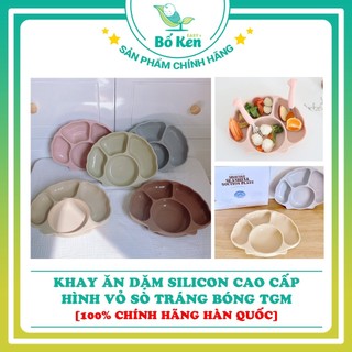 Khay ăn dặm silicon cao cấp hình vỏ sò tráng bóng tgm