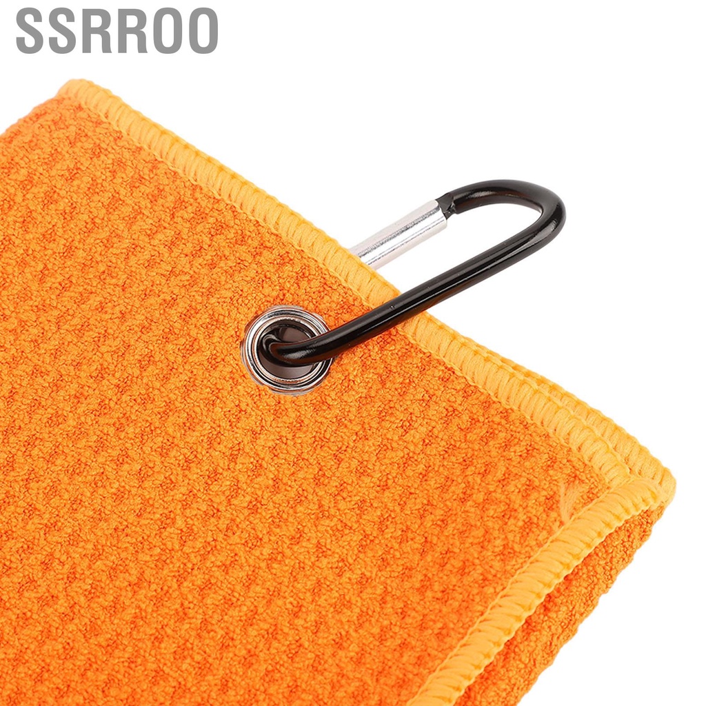 Ssrroo Microfiber Golf Towel Waffle Pattern Fitness Sweat Absorption Towels with Carabiner Clip for Exercise Sports