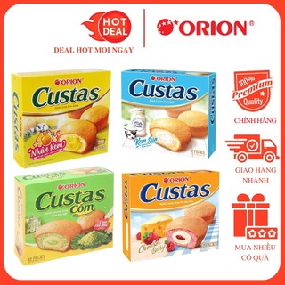 Bánh Custas Nhân Kem Trứng /Phô Mai Dâu/ Kem Sữa/Kem Cốm Hà Thành Mix Vị - Hàng Chính Hãng Orion
