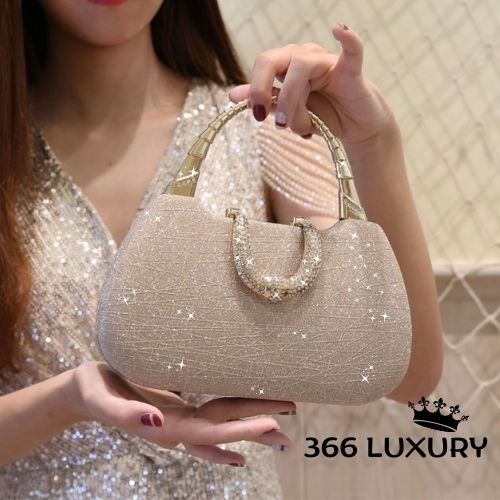 Túi Clutch Nữ Lấp Lánh Sang Chảnh Quai Xách Tay Đi Dự Tiệc Cưới Cao Cấp ,Giỏ Cốp Tiểu Thư Đính Đá Kim Sa Thời Trang Đẹp