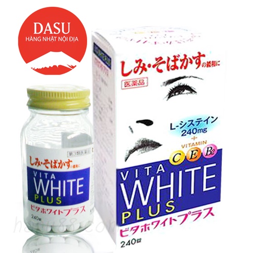 Viên uống trắng da, mờ thâm nám Vita White Plus 240 viên Nhật Bản Chính Hãng