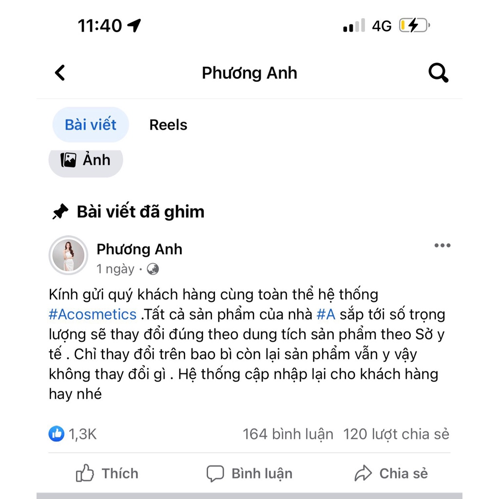 Kem Face pháp ACOSMETICS PHƯƠNG ANH Mẫu mới date mới nhất