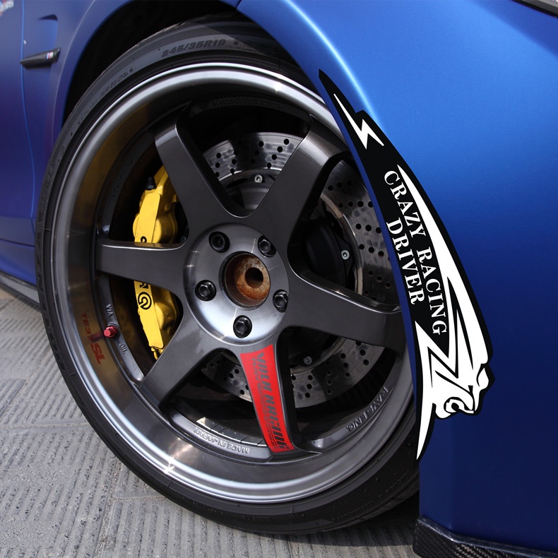 Đề Can Phản Quang Chống Nước Dán Trang Trí Bánh Xe Trước Và Sau Cho Xe Hơi Toyota