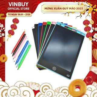 Bảng vẽ tự xóa điện tử, bảng viết vẽ thông minh 8.5 inch màn hình LCD đa sắc đồ họa đẹp kèm bút dạy học - VinBuy