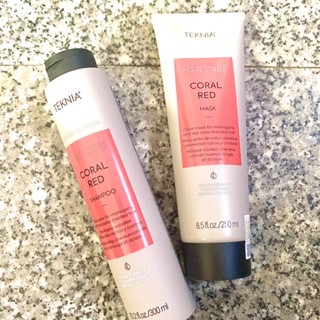 BỘ ĐÔI DẦU GỘI VÀ HẤP DÀNH CHO TÓC NHUỘM SẮC ĐỎ LAKME TEKNIA CORAL RED 300ml/ 250ml
