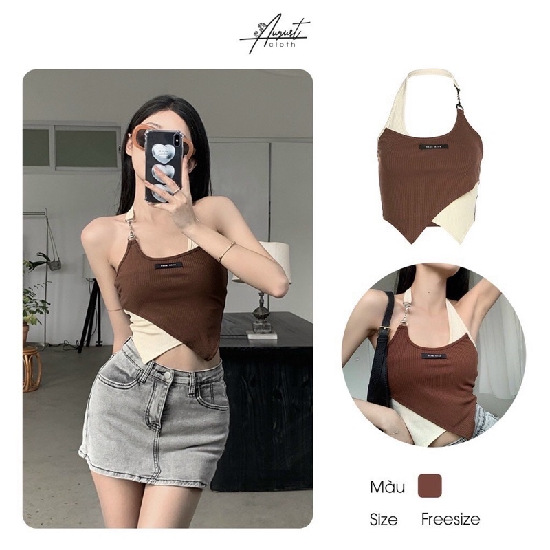 Áo Kiểu Cổ Yếm Mắc Xích Thời Trang