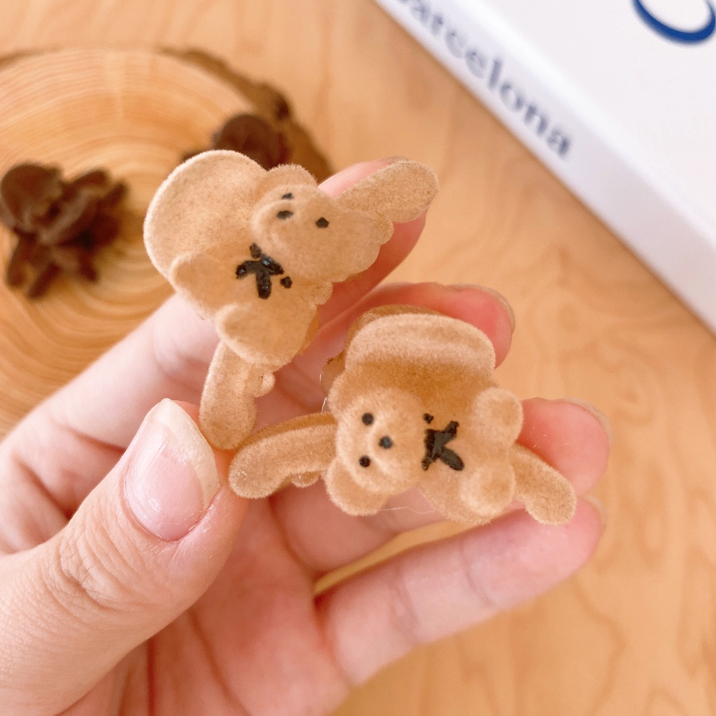 Set 2 kẹp nhung gấu