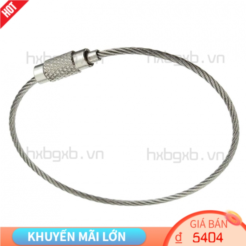 Dây Cáp Vòng Móc Chìa Khóa Bằng Thép Không Gỉ Sắp Xếp Gọn Gàng Cho Hành Lý / Xe Hơi [hxbgxb]