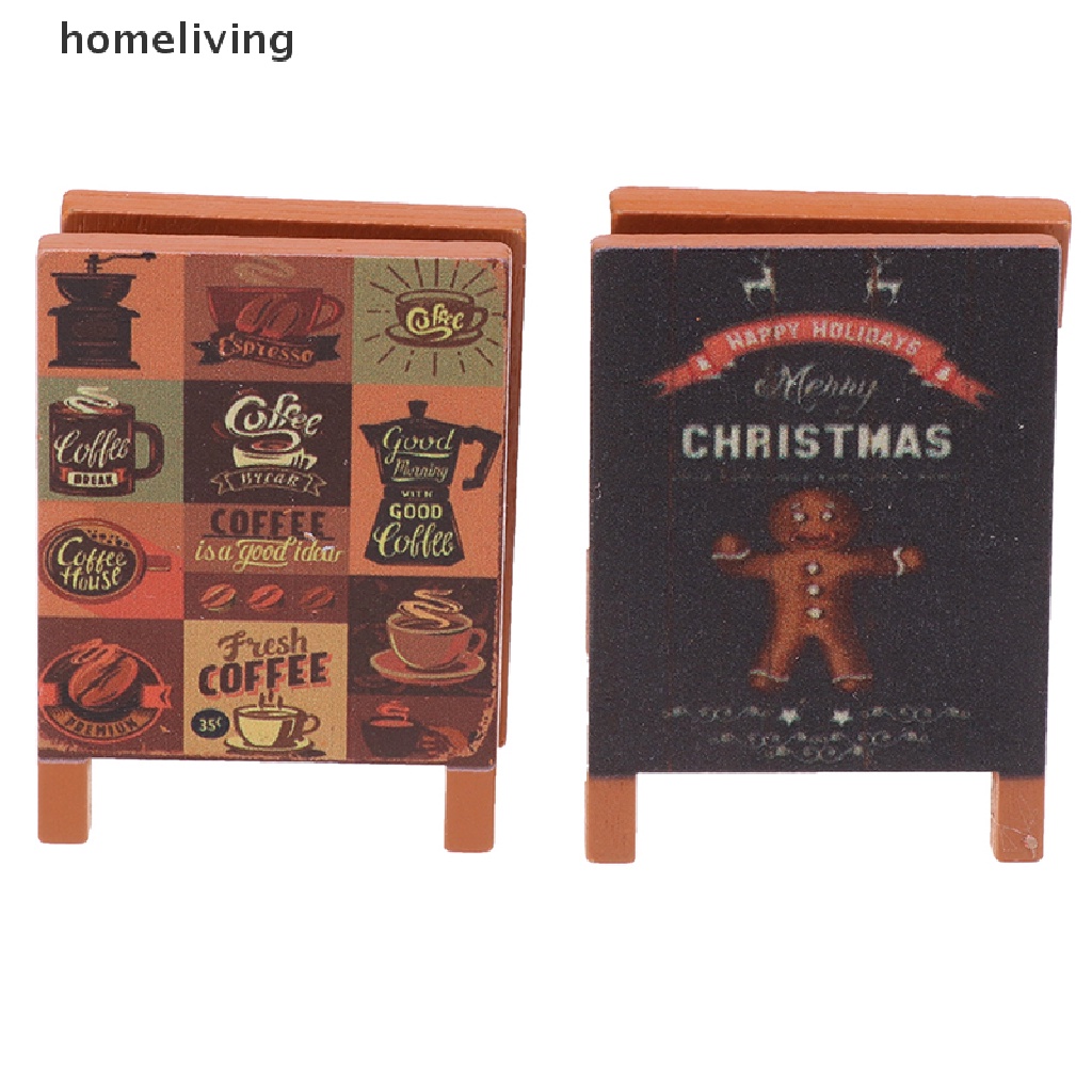 1 Mô Hình Bảng Hiệu Quán Cà Phê / Bánh Ngọt Tỉ Lệ 1: 12 Trang Trí Nhà Búp Bê DIY