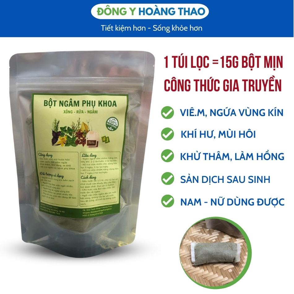✅Bột thảo dược ngâm phụ khoa Hoàng Thao, xông rửa vùng kín, giúp hồng hào, hết mùi, sạch sản dịch (dạng túi lọc)