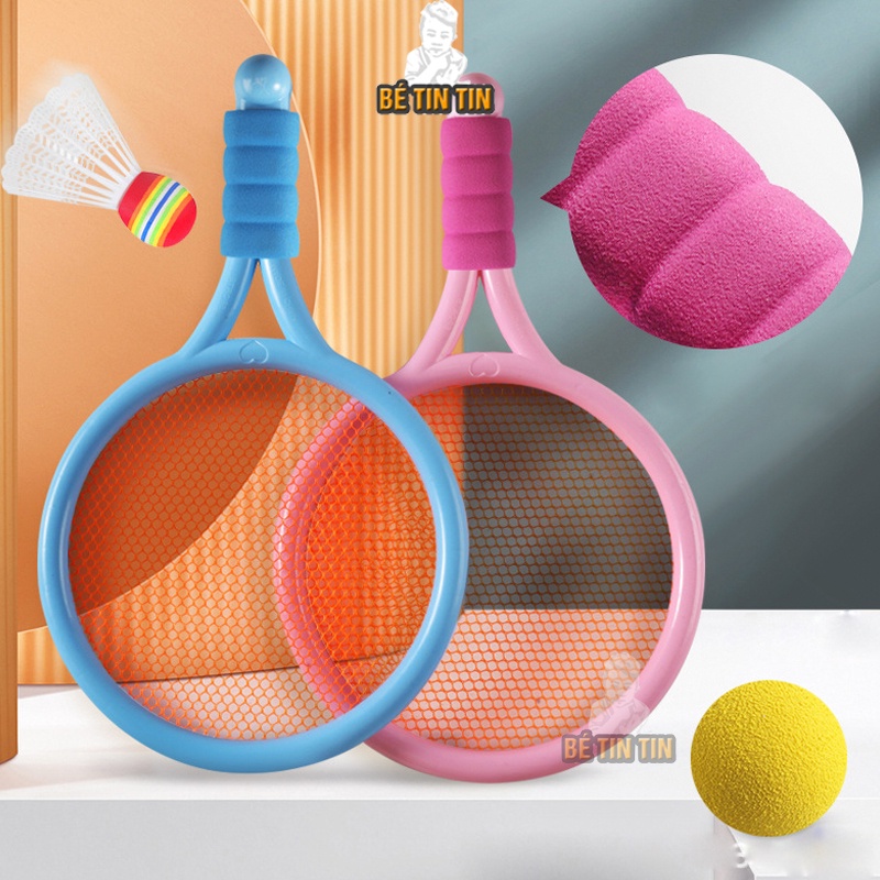 Vợt Đánh TENNIS Kèm 1 Quả Bóng Tennis Và 1 quả cầu lông Cho Bé - Vợt cầu lông trẻ em- Đồ Chơi TinTin