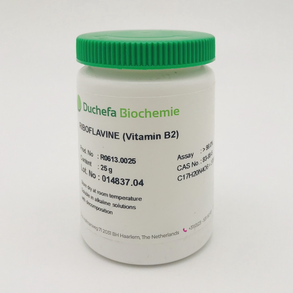 Hóa chất Riboflavine (Vitamin B2) (Duchefa, Cas 83-88-5)