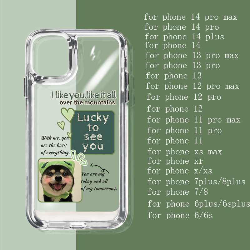 Ốp Điện Thoại Mềm Trong Suốt Chống Sốc In Hình Chú Chó Cho IPhone 14 11 Pro Max 13 12 8 7 Plus XS X XR 6 6S SE 2020