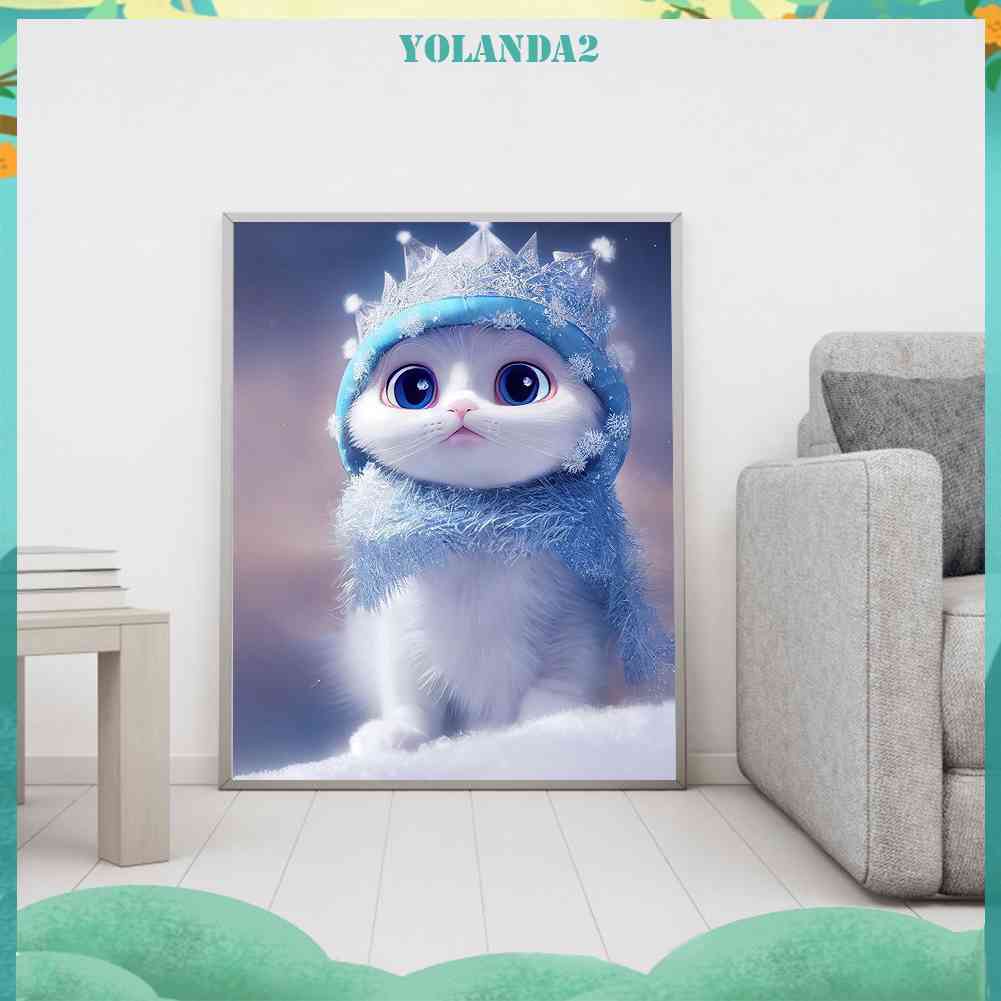 Bộ Tranh Đính Đá 5D Tự Làm Hình Động Vật 2D Trang Trí Nhà Cửa / Văn Phòng