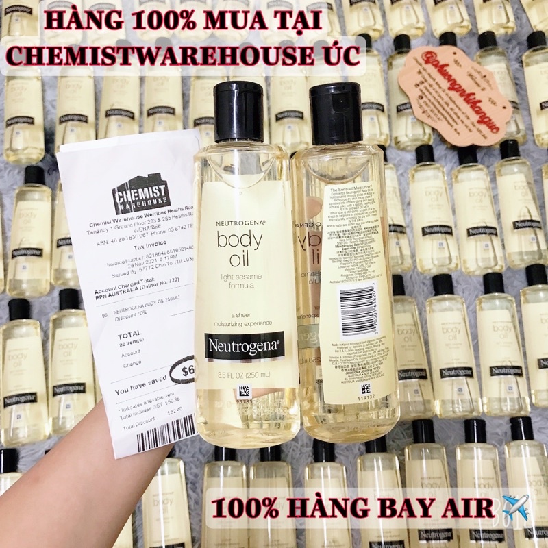 DATE 10/24 - DẦU DƯỠNG DA NEUTROGENA BODY OIL 250ml