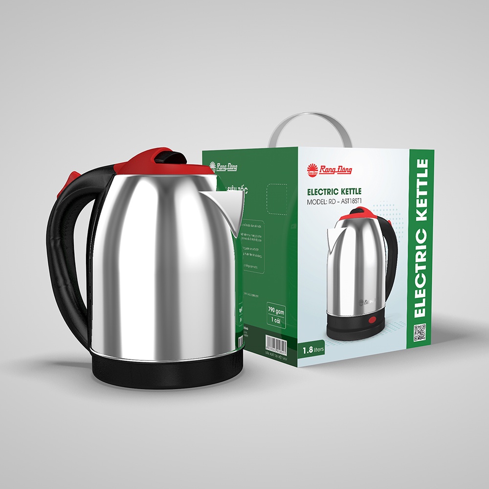 Ấm đun nước siêu tốc Rạng Đông RD-AST18ST1 Chính hãng, ấm pha trà, đun nước pha sữa
