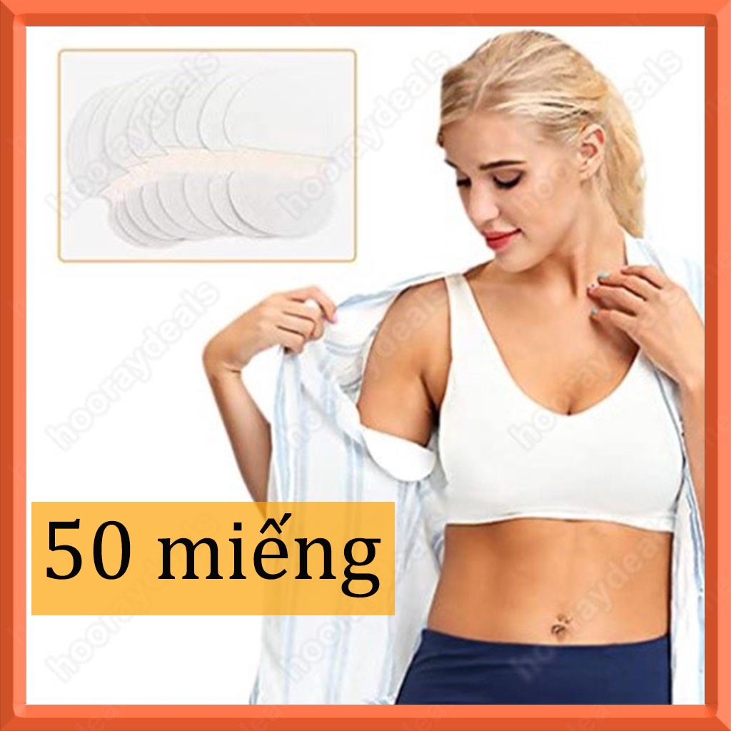 Bộ 50 Miếng Thấm Mồ Hôi Nách Nách Thoải Mái Không Hương Vị Dùng Một Lần Mồ Hôi Miễn Phí Miếng Dán Mồ Hôi Nách