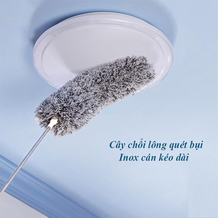 Chổi quét trần nhà điều chỉnh độ cao lên tới 280cm, quét màng nhện dọn dẹp nhà cửa xoay 360 độ