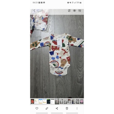 Bộ đồ liền thân Noen cho bé chính hãng HM auth