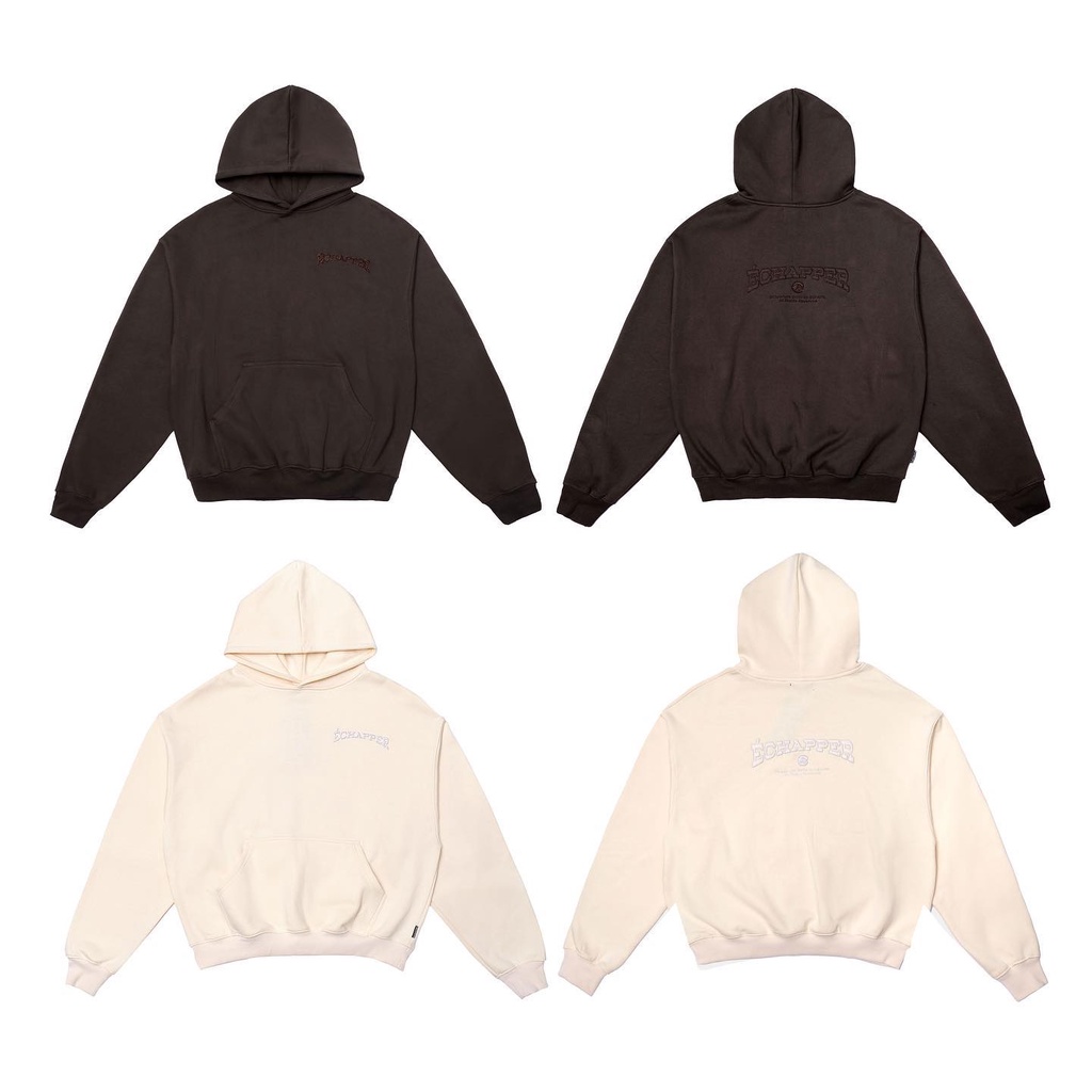 Áo  Échapper Hoodie_Brown/ Off White/ Red